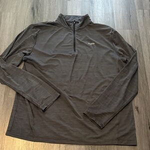 Reebok Dark Gray Quarter-Zip Pullover